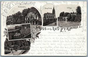 GRUSS AUS BAD PYRMONT GERMANY UNDIVIDED ANTIQUE POSTCARD