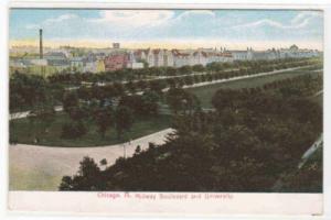 Midway Boulevard University Chicago IL 1905c postcard