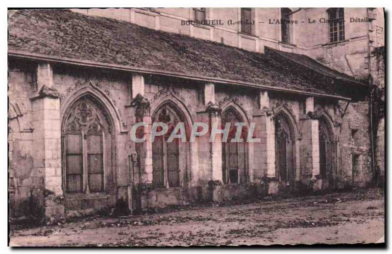 Old Postcard Bourgueil L & # 39abbaye cloister Details