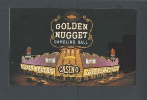 Ca 1949 Post Card Las Vegas NV Golden Nugget Gambling Hall Casino