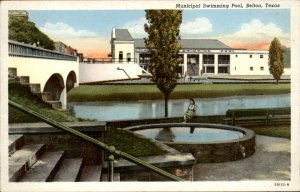Belton Texas Municipal Swimming Pool c1930-50sVintage Postcard