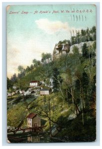 c. 1910 Lovers Leap Hawks Nest W.Va C&O RR Postcard P14