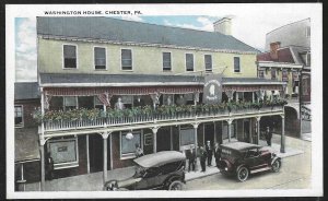 Washington House, Chester, Pennsylvania, Early Postcard, Unused