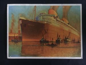 Mint Germany Graf Zeppelin II Picture postcard LZ 130 Lloyd Bremen ship