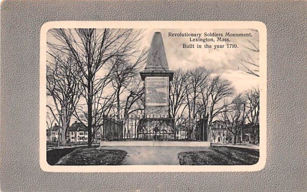 Revolutionary Soldiers Monument Lexington, Massachusetts