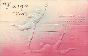 Postcard C-1910 Embossed Baseball game Sports pink tint 23-6179 