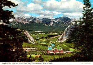 Canada Banff National Park Banff Springs Hotel and Bow Valley