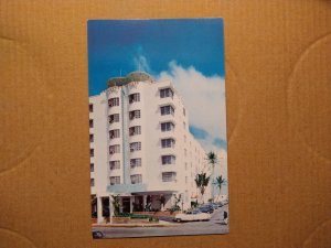 1960's Atlantic Towers Hotel, Miami Beach, FL Florida Cars Chrome Postcard