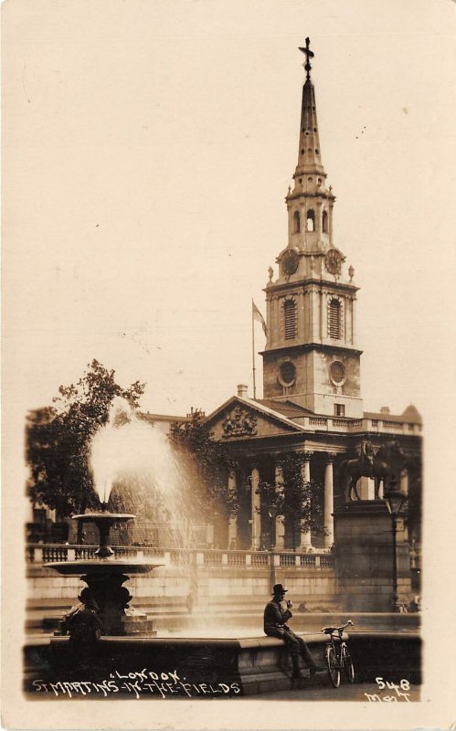 uk42361 st martins in the fields london real photo uk bike