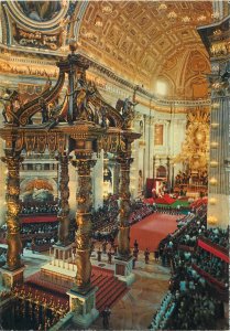 Postcard Vatican St Peter's Basilica interior picture