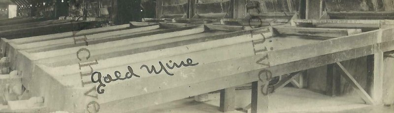 Grass Valley CALIFORNIA RPPC c1910 INTERIOR GOLD MINE Mining Sluice Boxes ROLLER