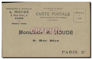 Postcard Alkaloids and granules Houde Street Dieu Paris