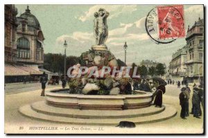 Old Postcard Montpellier The Three Graces