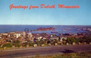 GREETINGS FROM DULUTH, MN a view from the beautiful Boulevard Drive 1966