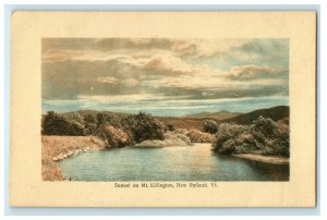 c1910's View Of Sunset On Mt. Killington New Rutland Vermont VT Antique Postcard 