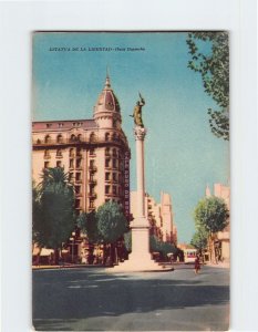 Postcard Estatua De La Libertad, Plaza Cagancha, Montevideo, Uruguay