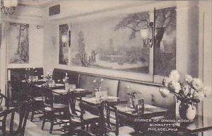 Pennsylvania Philadelphia Corner of Dining Room Interior Schraffts REstaurant...