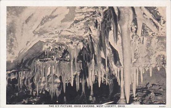 Ohio West Liberty The Icy Picture Ohio Caverns  Albertype