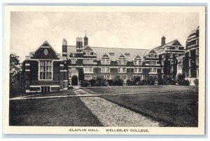 c1930s Claflin Hall Building Wellesley College Massachusetts MA Vintage Postcard