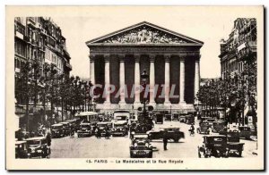 Paris Old Postcard La Madeleine and Rue Royale