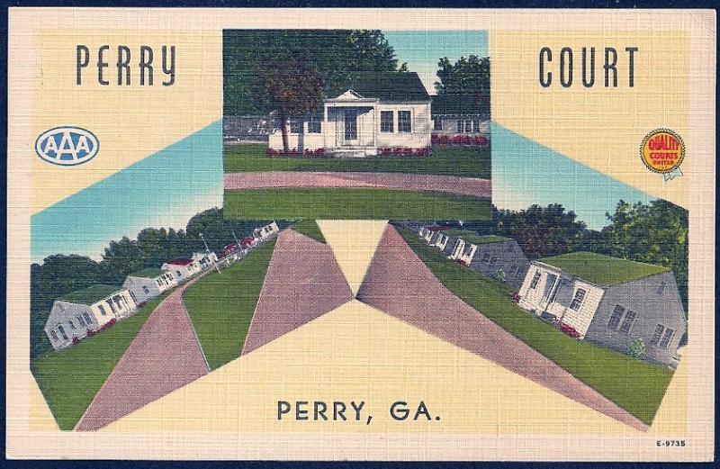 Perry Motor Court Perry Georgia unused c1930's