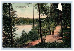 1910's Ramble Along Ballston Lake At Forest Park, N.Y. Postcard F110E