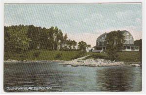 Bay View Hotel South Brookville Maine postcard