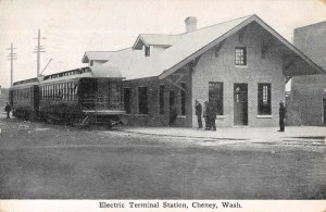 Cheney Washington Electric Terminal Station Vintage Postcard AA7591