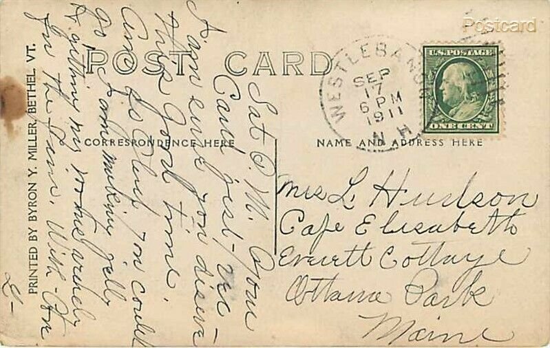 VT, White River Junction, Vermont, RPPC