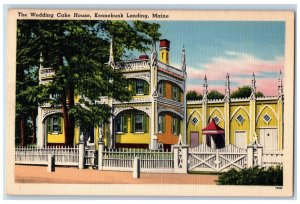 1960 The Wedding Cake House Kennebunk Landing Maine ME Posted Postcard 