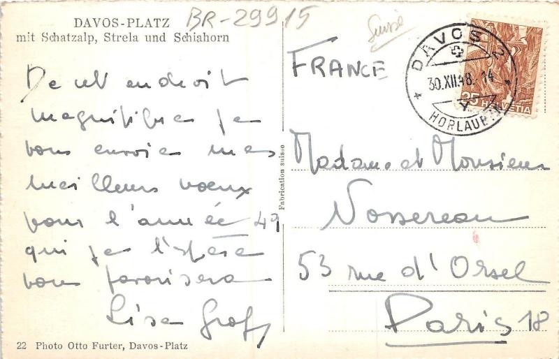 BR29915 Davos Platz mit Schatzalp switzerland