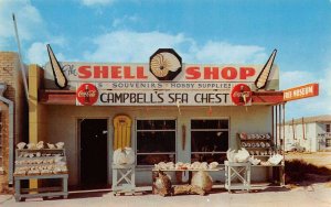 Port Isabel Texas Big Shell Shop Coke Sign Vintage Postcard AA61053