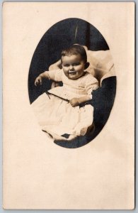 South Bend Indiana c1910 RPPC Real Photo Postcard Baby Mary Charlene Johnson