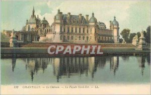 Old Postcard Chantilly Chateau La Facade North East