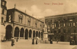 italy, VERONA, Piazza Dante (1910s) Postcard