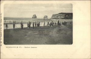 Hendaye France Rochers Jumeaux c1900 Postcard