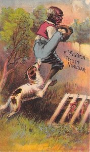 Approx. Size: 3 x 5 The Aulden Fruit Vinegar  Late 1800's Tradecard Non  