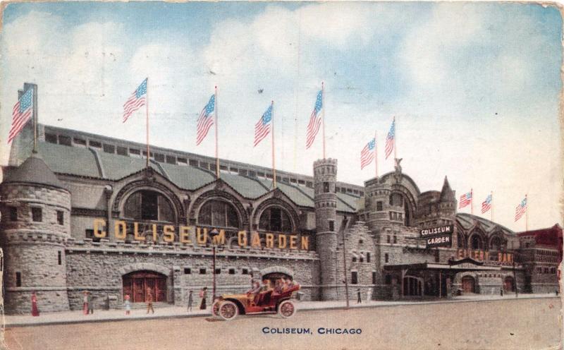 CHICAGO ILLINOIS COLISEUM POSTCARD 1912