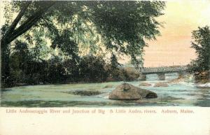 ME, Auburn, Maine, Little Androscoggin River, Junction of Big & Little Andro