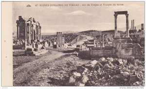 TIMGAD, Algeria, 1900-1910´s; Ruines Romaines De Timgad, Arc De Trajan Et Te...