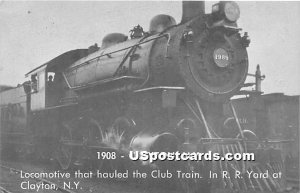 Locomotive, Club Train 1908 - Clayton, New York NY  