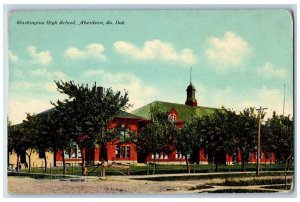 c1910's Washington High School Building Campus Aberdeen South Dakota SD Postcard