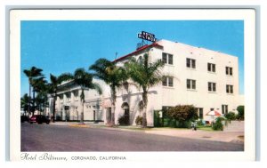 CORONADO, CA ~ Roadside Street Scene HOTEL BILTMORE c1940s Car Postcard