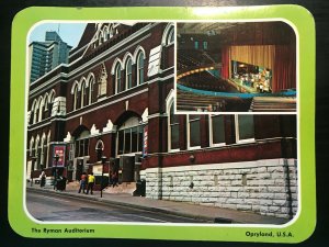 Vintage Postcard 1978 The Ryman Auditorium Opryland U.S.A. Nashville Tennessee