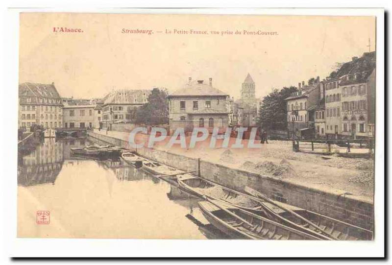 Strasbourg Old Postcard The Little France view from the Covered Bridge