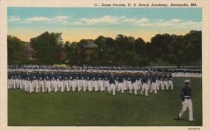 Maryland Annapolis Dress Parade U S Naval Academy Curteich