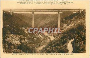 Old Postcard Auvergne Viaduct Fades the highest in Europe