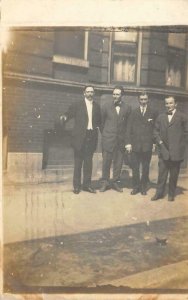 RPPC Edwardian-Era Men, Peoria, IL 1912 Vintage Photo Postcard