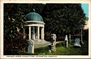 Vtg Nashville TN President Andrew Jackson's Tomb The Hermitage 1920s Postcard