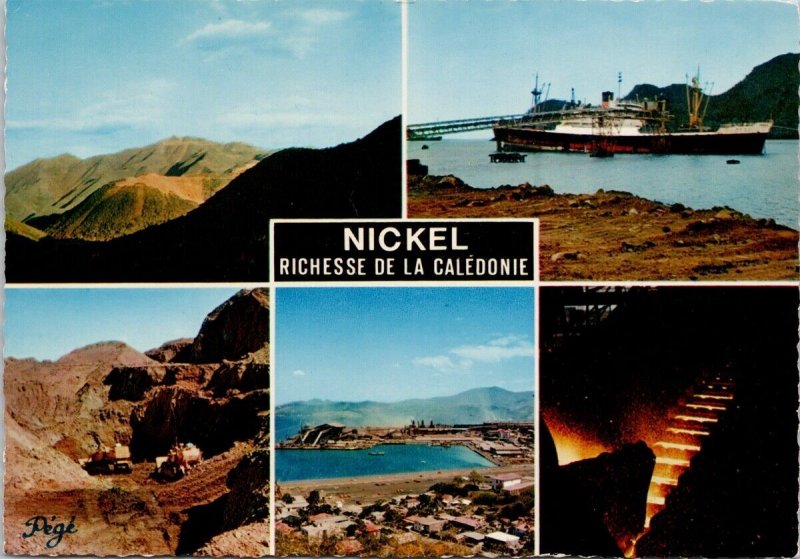 Nickel Richesse De La New Caledonia Mining Mine Thio Doniambo Ship Postcard C10